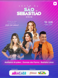 Festa de São Sebastião 2026 - confira toda programação